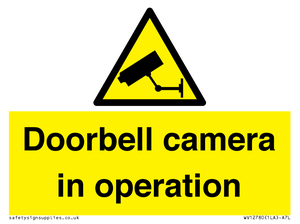 Doorbell camera in operation